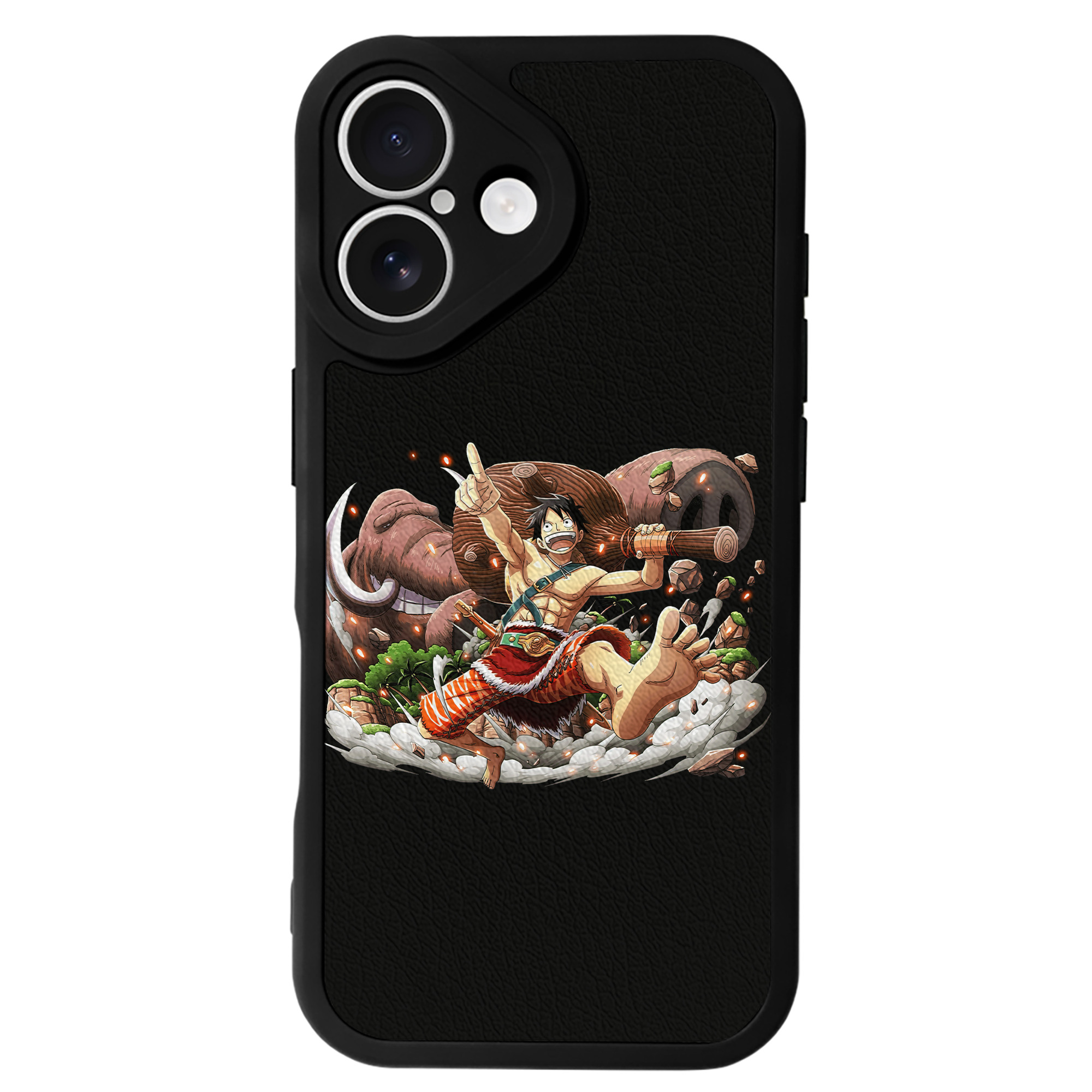 （画像用） ワンピース モンキー・D・ルフィ ONE PIECE Monkey D. Luffy 【iPhone 16シリーズ対応】シリコンスマホケース（レザー調） 材質：シリコン